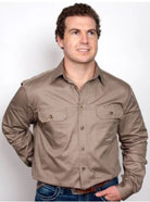 Just Country Mens Shirts Just Country Workshirt Mens Evan Full Button