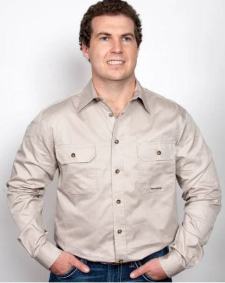 Just Country Mens Shirts Just Country Workshirt Mens Evan Full Button