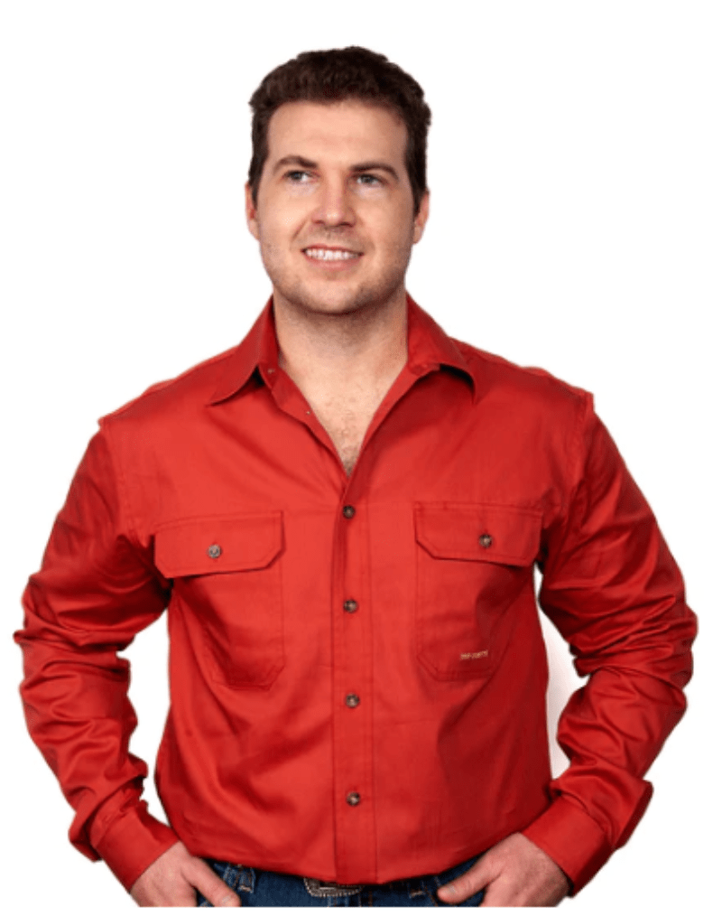 Just Country Mens Shirts Just Country Workshirt Mens Evan Full Button