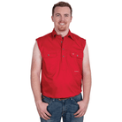 Just Country Mens Shirts L / Chili Red Just Country Workshirt Mens Jack Sleeveless (10103)