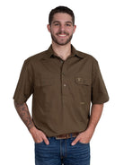 Just Country Mens Shirts S / Bark Just Country Workshirt Mens Adam Short Sleeve