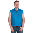 Just Country Mens Shirts S / Blue Jewel Just Country Workshirt Mens Jack Sleeveless (10103)