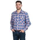 Just Country Mens Shirts S / Blue/Red Plaid Just Country Shirt Mens Austin Full Button