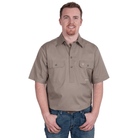 Just Country Mens Shirts S / Brown Just Country Workshirt Mens Adam Short Sleeve