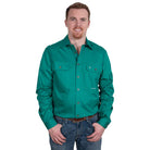 Just Country Mens Shirts S / Dark Green Just Country Workshirt Mens Evan Full Button