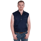 Just Country Mens Shirts S / Navy Just Country Workshirt Mens Jack Sleeveless (10103)