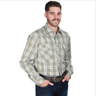 Just Country Mens Shirts S / Olive Just Country Shirt Mens Austin Full Button Plaid