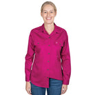 Just Country Womens Shirts 08 / Magenta Just Country Workshirt Womens Brooke Full Button