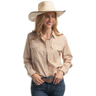 Just Country Womens Shirts 08 / Mustard/White Check Just Country Shirt Womens Abbey Full Button