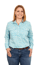 Just Country Womens Shirts 08 / Teal Daisies Just Country Workshirt Womens Georgie Half Button