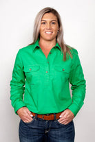 Just Country Womens Shirts 20 / Ivy Just Country Workshirt Womens Jahna Half Button