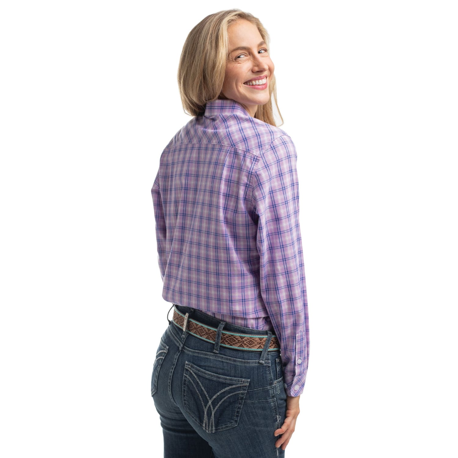 Just Country Womens Shirts Just Country Shirt Womens Georgie Half Button Check