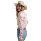Just Country Womens Shirts Just Country Shirt Womens Georgie Half Button Print