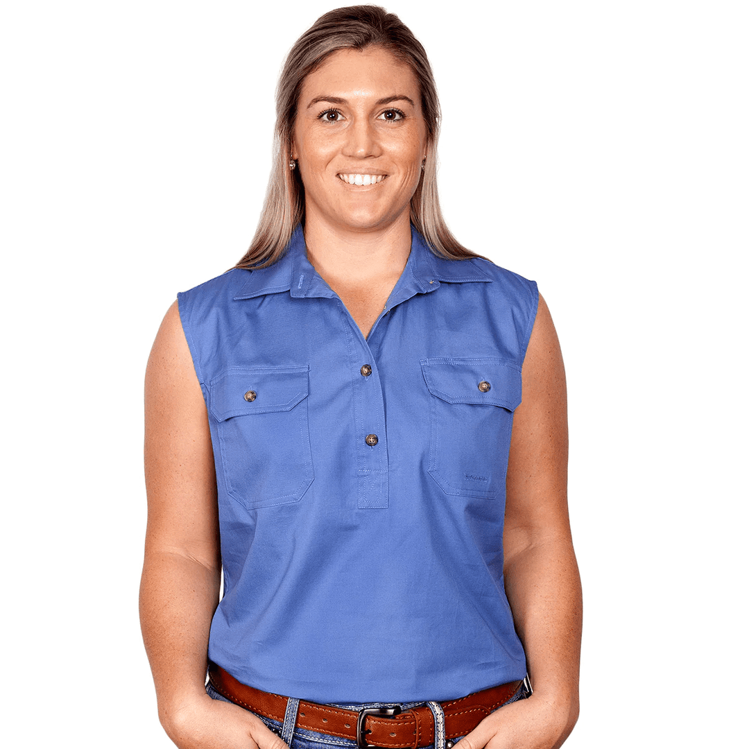 Just Country Womens Shirts Just Country Workshirt Womens Kerry Sleeveless