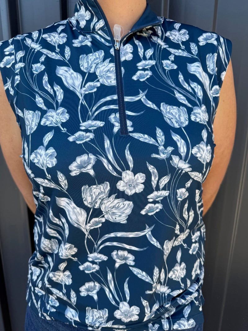 Kastel Denmark Womens Riding Tops - Jackets 2XS / Sailor Blue Kastel Denmark Top Womens Sleeveless French Tulip