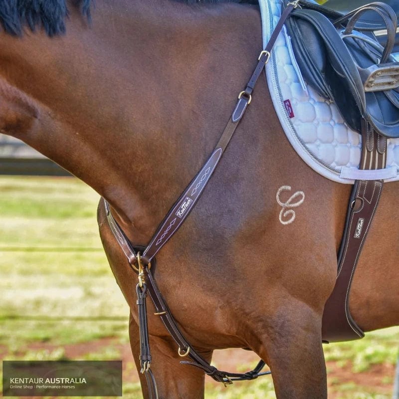 Kentaur Breastplates & Martingales Pony / Tobacco Kentaur Napoli Jumping Breastplate