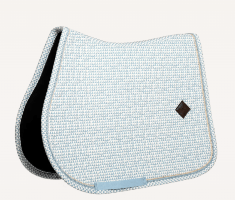 Kentucky Saddle Pads English Cob / Light Blue Kentucky Saddle Pad Velvet Flags Print Jump