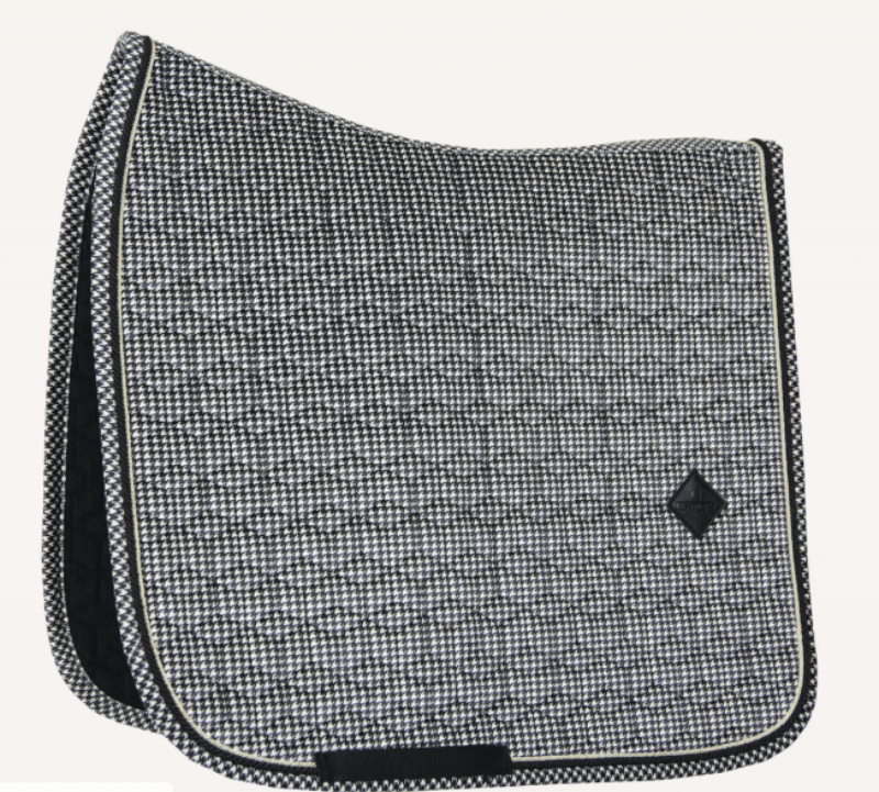 Kentucky Saddle Pads English Full / Black Kentucky Saddle Pad Pied-De Poule Dressage