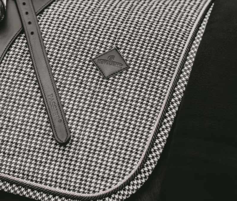 Kentucky Saddle Pads English Full / Black Kentucky Saddle Pad Pied-De Poule Dressage