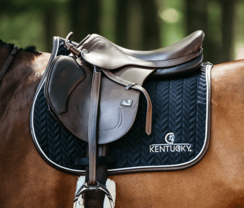 Kentucky Saddle Pads English Kentucky Saddle Pad Leather Fishbone