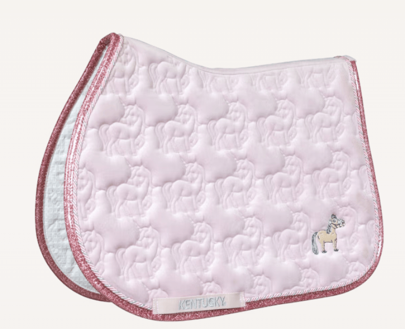 Kentucky Saddle Pads English Pony / Light Rose Kentucky Saddle Pad Unicorn Glitter GP
