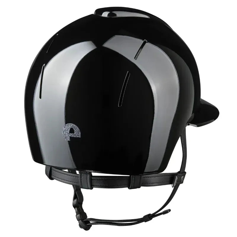 KEP Helmets M / Black KEP Nova Helmet Metal Polish Silver Star Polo Peak