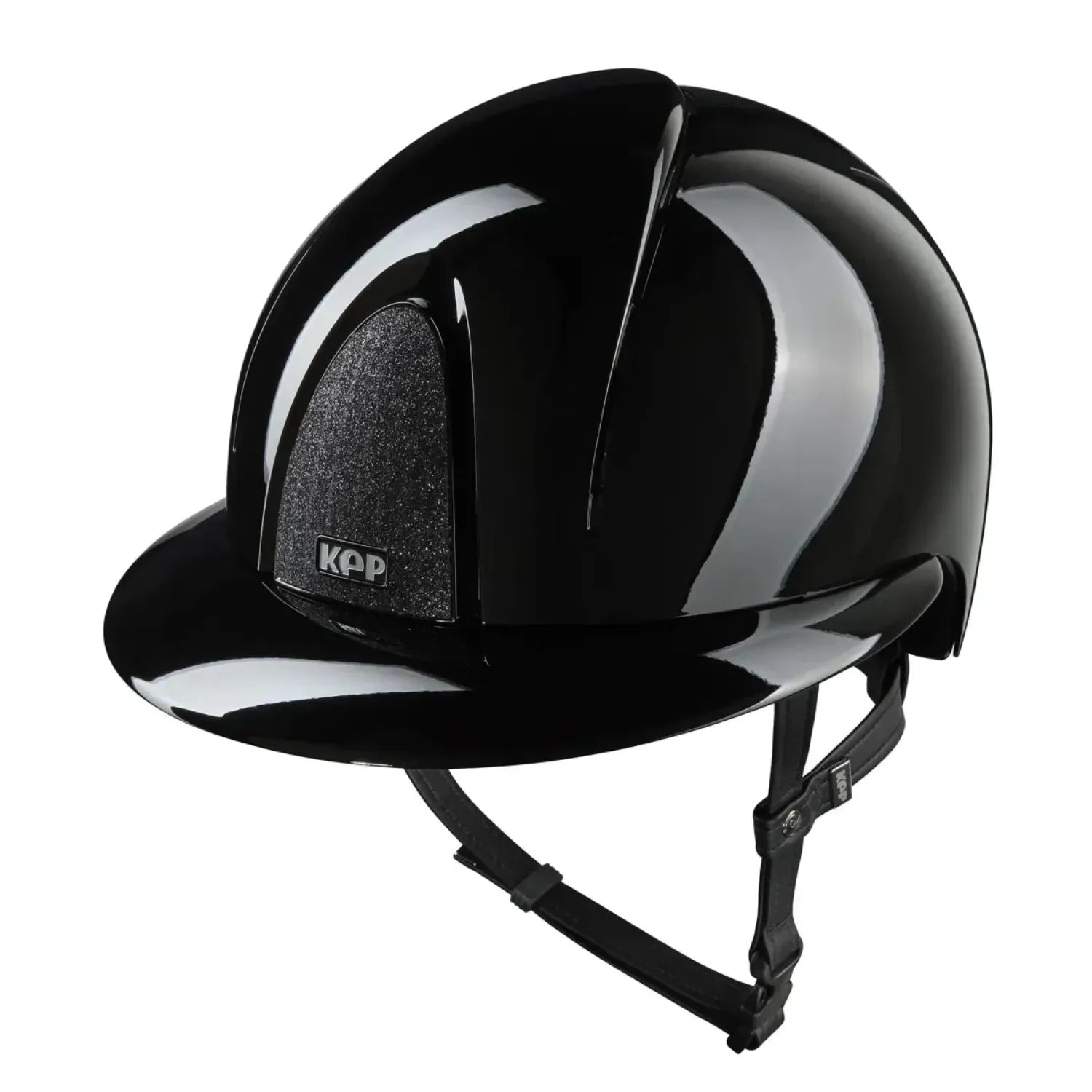 KEP Helmets M / Black KEP Nova Helmet Metal Polish Silver Star Polo Peak with Black