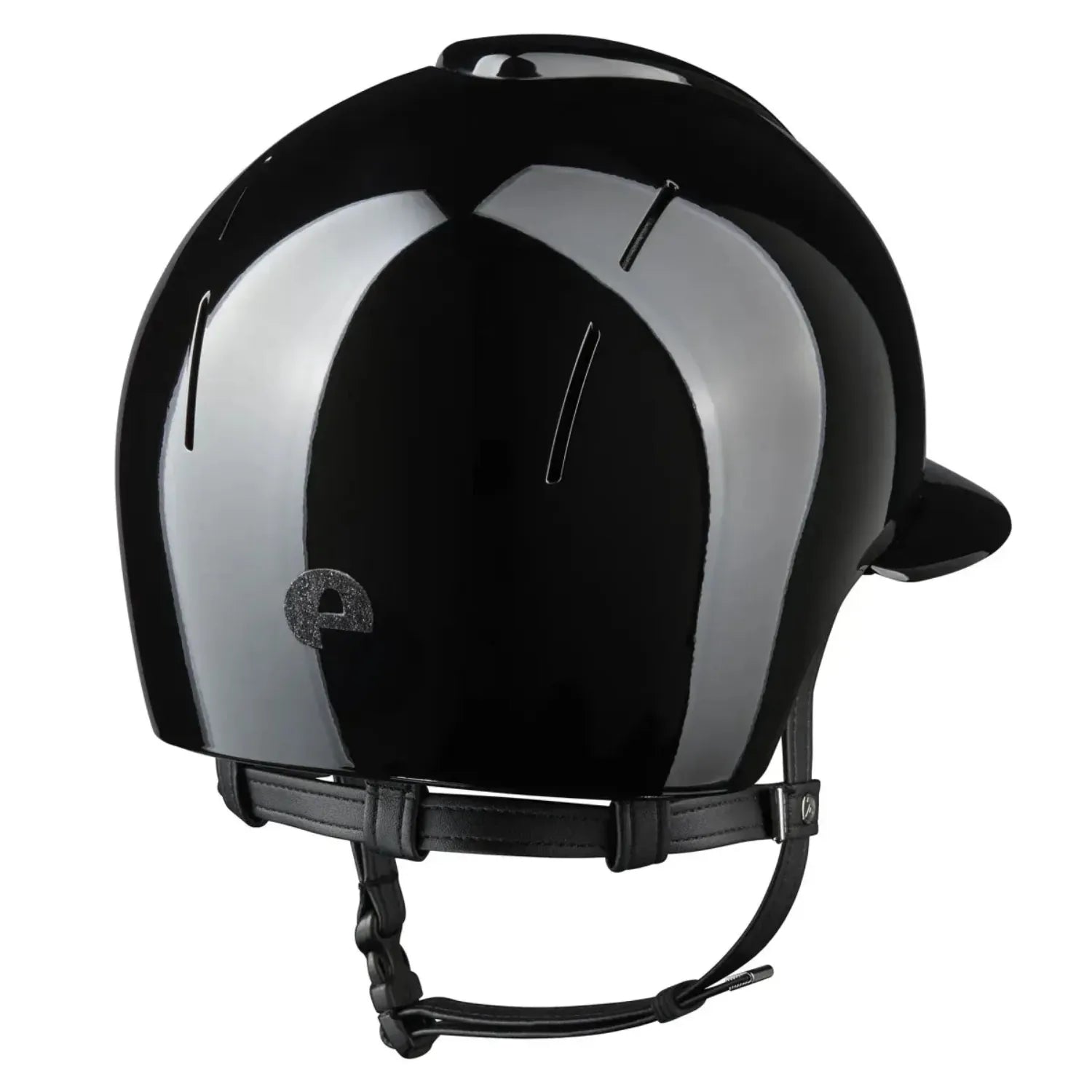 KEP Helmets M / Black KEP Nova Helmet Metal Polish Silver Star Polo Peak with Black