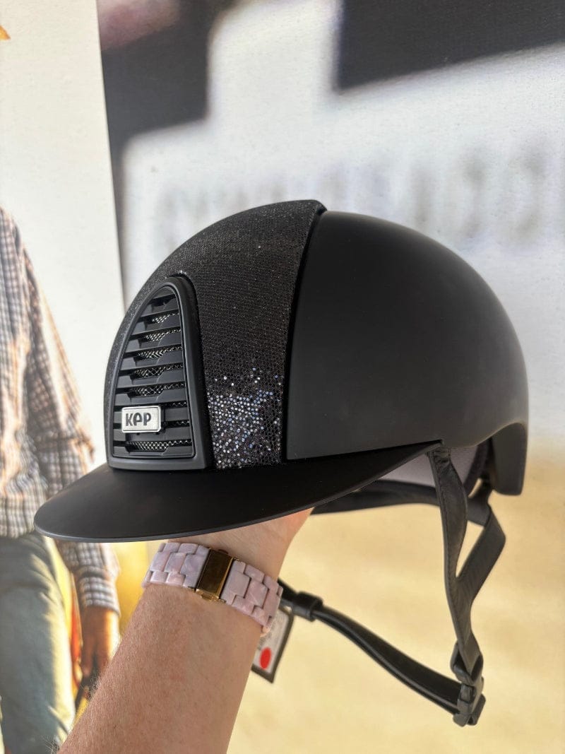 KEP Italia Helmets Large / Black KEP Helmet Cromo 2.0 Textile with Glitter SHELL ONLY (KCRT2BLKLBLKGLI)