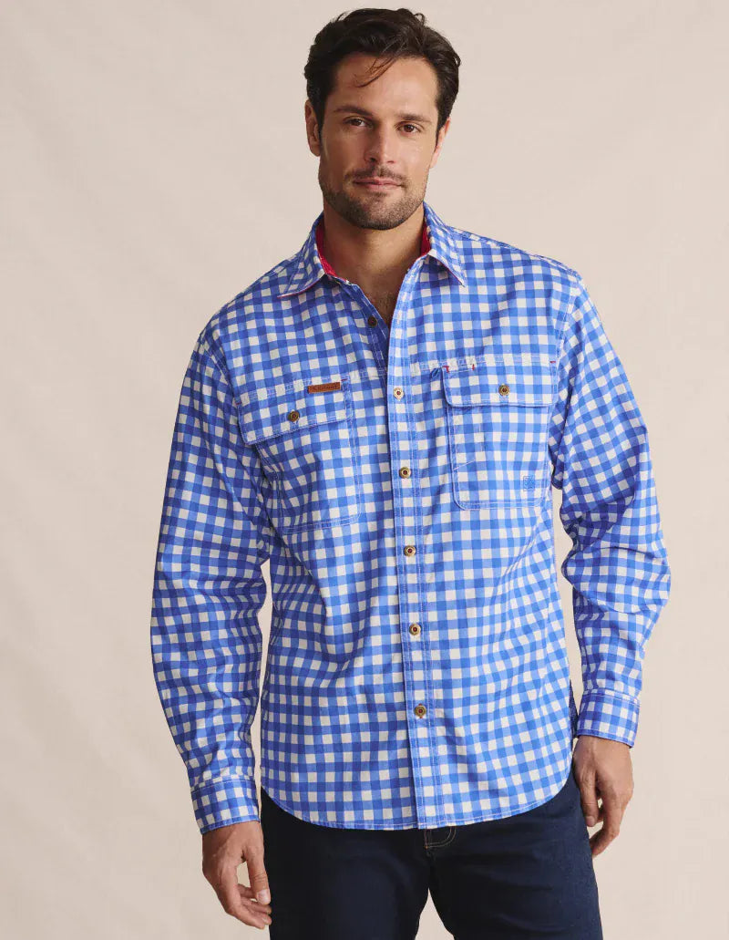 Kidman Mens Shirts S / Mid Blue Check Kidman Shirt Mens Armstrong