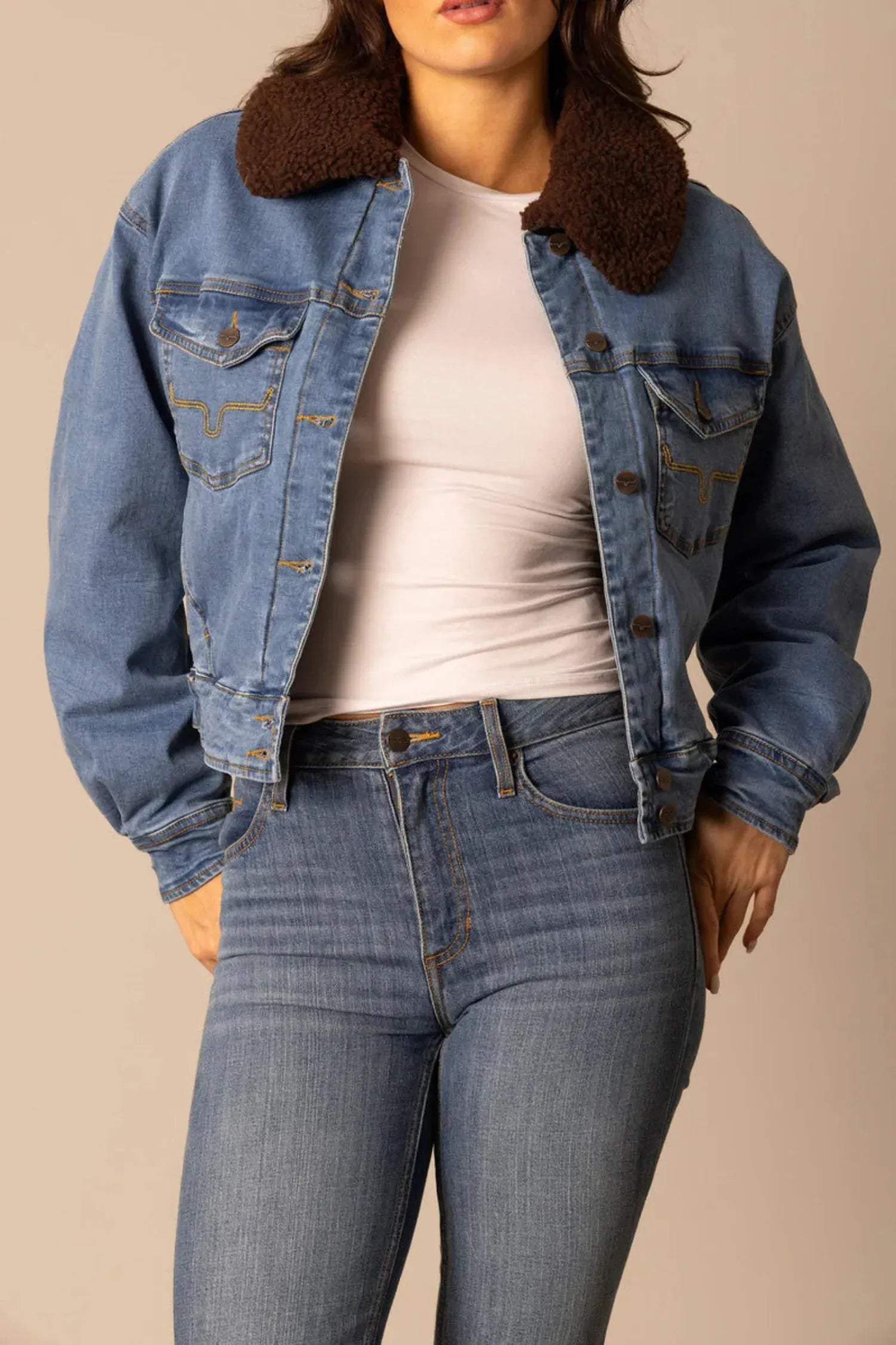 Kimes Ranch Womens Jumpers- Jackets - Vests S / Light Wash Kimes Ranch Jacket Womens Leela Denim
