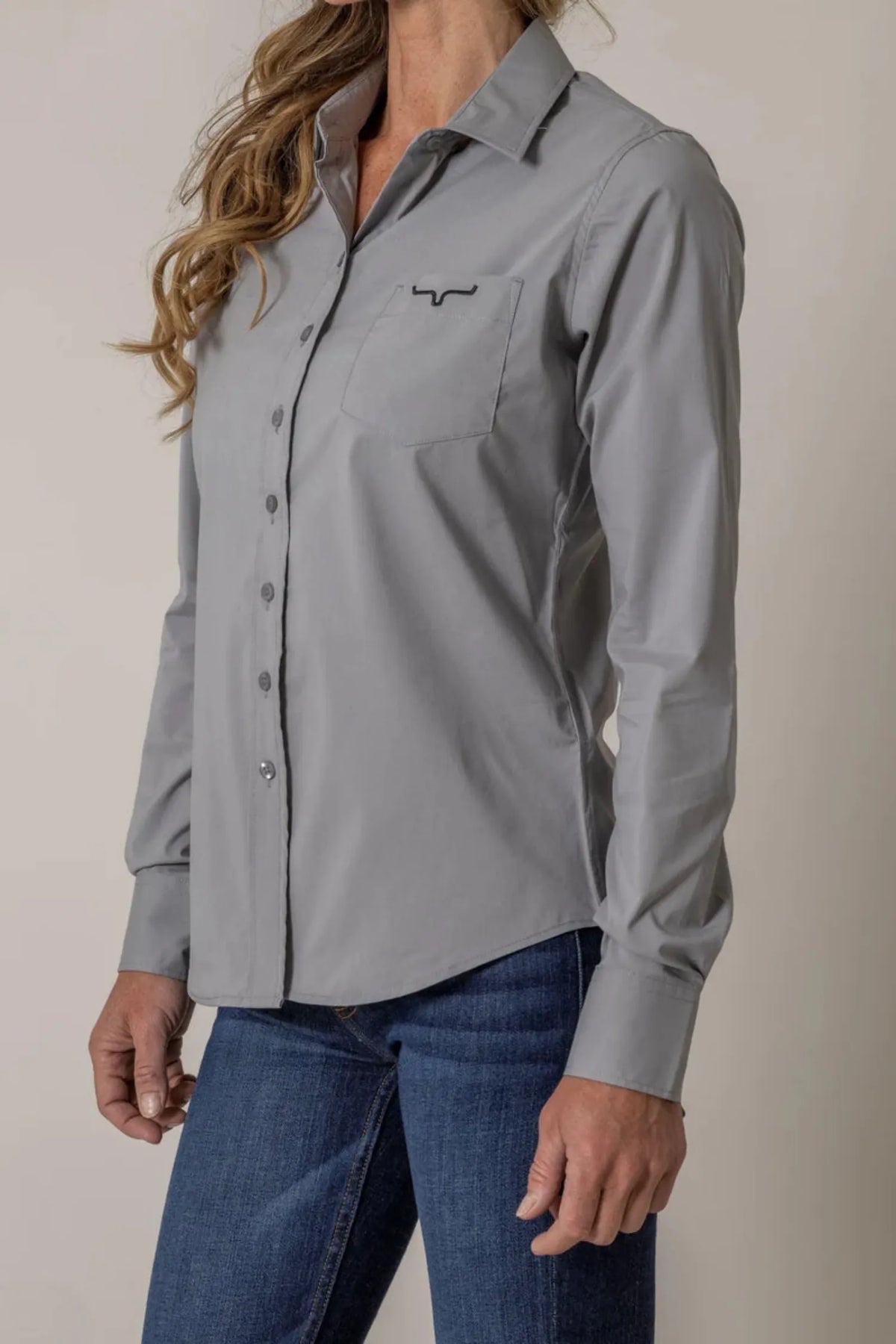 Kimes Ranch Womens Shirts S / Grey Kimes Ranch Shirt Womens Team