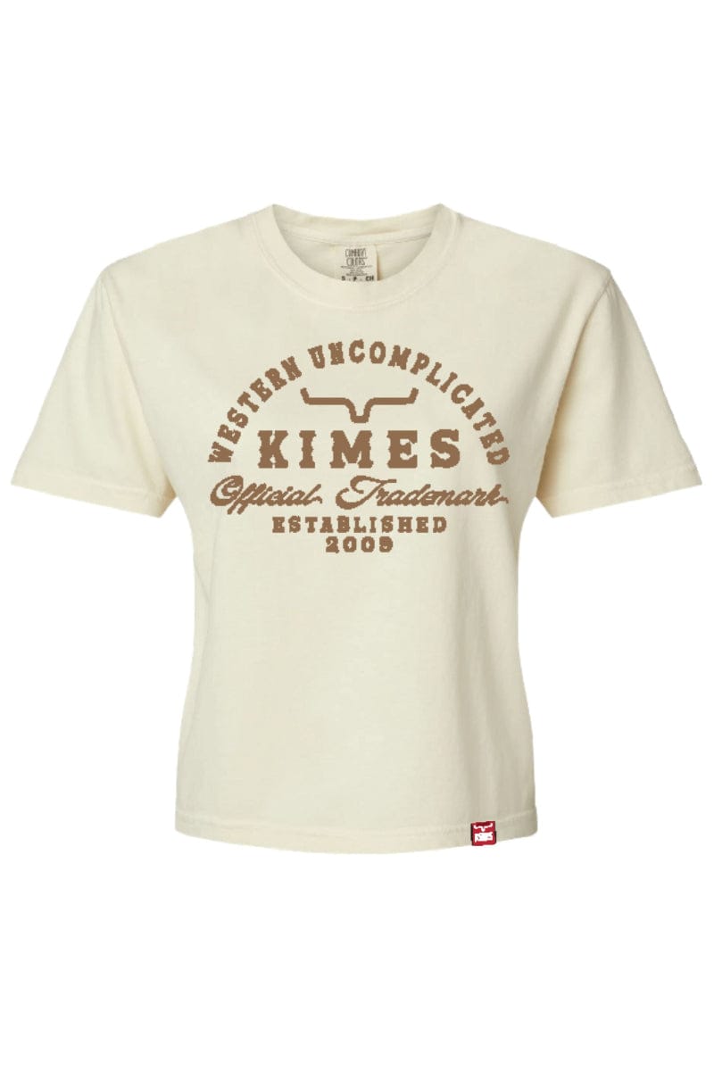 Kimes Ranch Womens Shirts S / Ivory Kimes Ranch Tee Womens Heavy Text