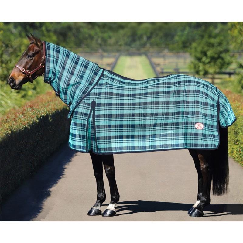 Kool Master Summer Horse Rugs 4ft6 / Turquoise/Navy Kool Master Combo PVC Shademesh