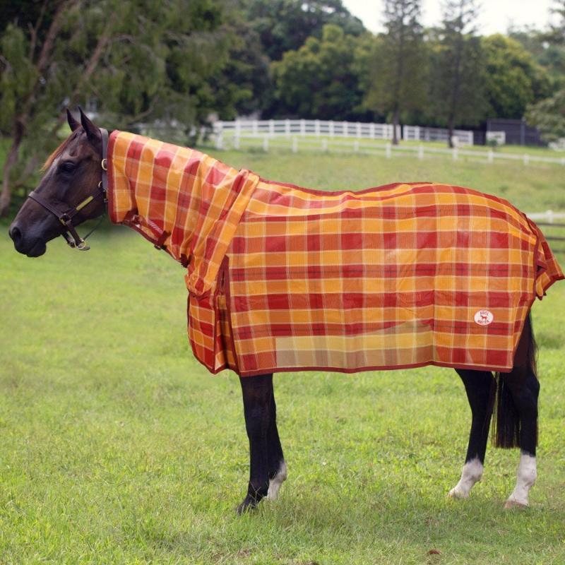 Kool Master Summer Horse Rugs 5ft9 / Red/Amber Kool Master Combo PVC Shademesh