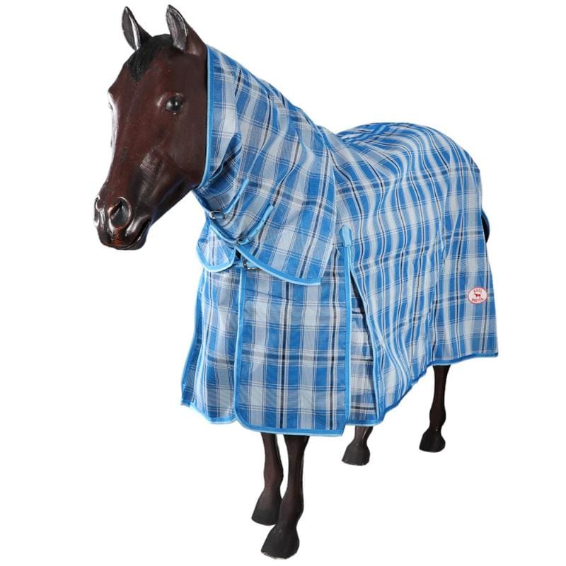 Kool Master Summer Horse Rugs Koolmaster PVC Shademesh Combo with Long Drop