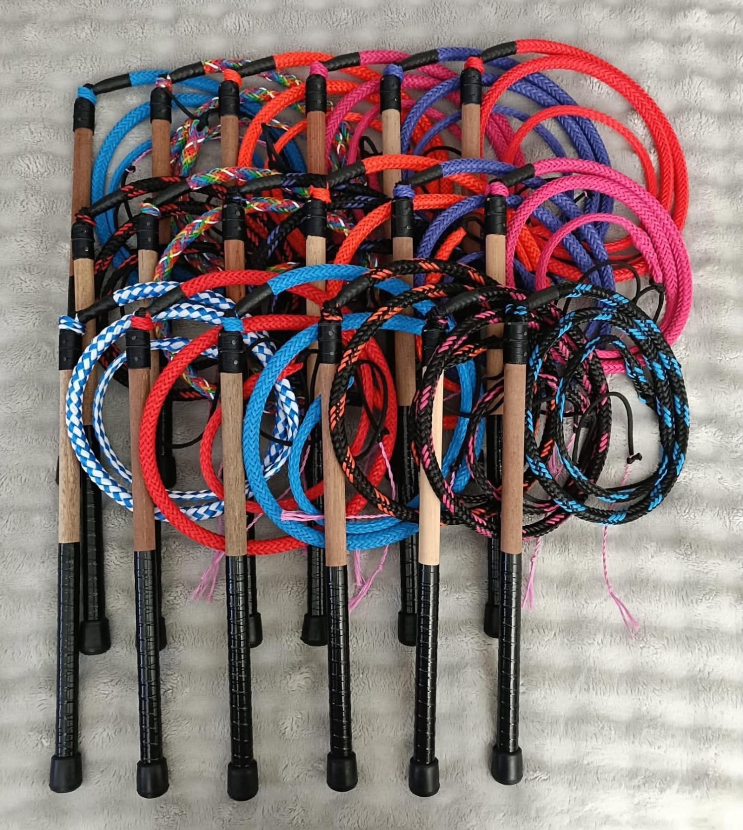 Krackin Whips Whips 4ft6 / Black/Blue Krackin Whips Stock Whips
