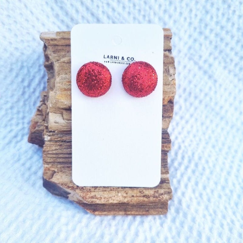 Larni and Co Jewellery 12mm Larni & Co Red Sparkles Earrings
