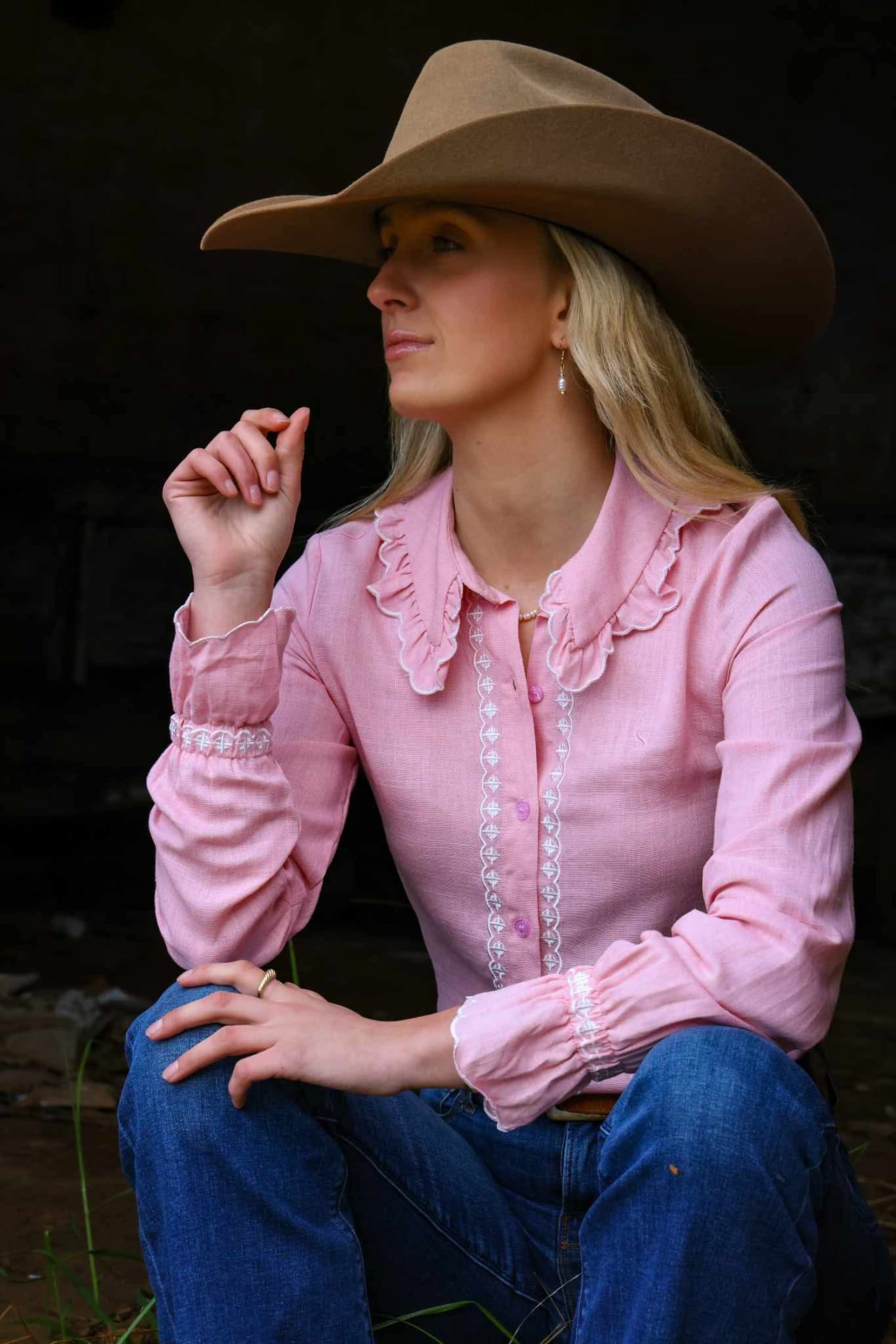 Lime and Soda Collective Womens Shirts 06 / Pink/White Lime & Soda Collective Top Womens Lottie