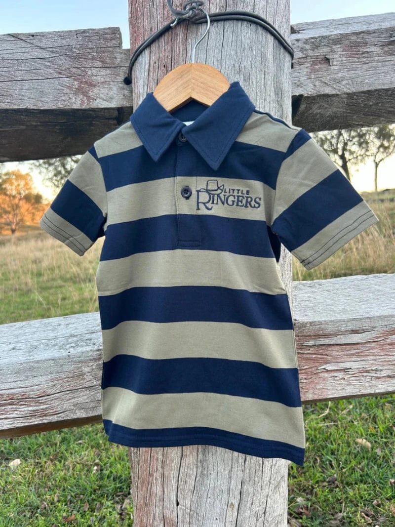 Little Ringers Baby Cowkids 02 / Navy/Olive Little Ringers Polo Shirt