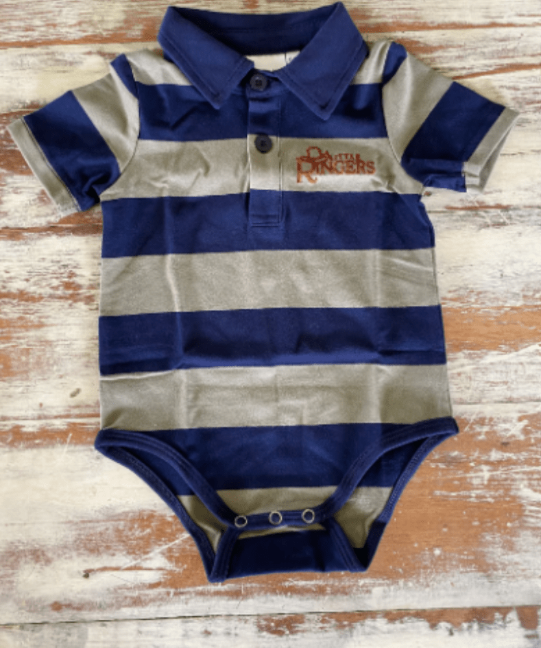 Little Ringers Baby Cowkids 03-06 Months / Navy/Olive Little Ringers Polo Romper