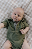 Little Windmill Kids Shirts 0 / Khaki Little Windmill Polo Romper Boys Ky