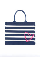 Liv and Milly Handbags - Wallets Stripe Liv & Milly Book Bag Love Heart