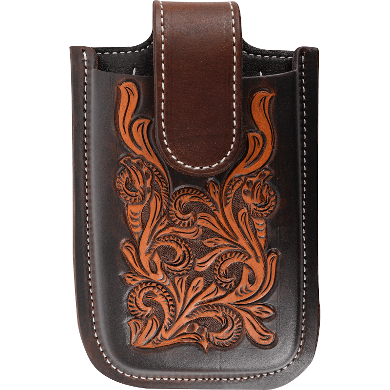 Martin Saddlery Gifts - Homewares Martin Saddlery Phone Holder Leather Tooled Floral