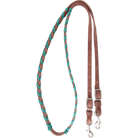 Martin Saddlery Reins Martin Saddlery Reins Barrel 3/4in with Turquoise Lacing
