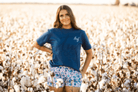 Mary G Womens Shirts 08 / Denim Mary G Tee Womens Border Collie