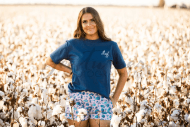 Mary G Womens Shirts 08 / Denim Mary G Tee Womens Border Collie