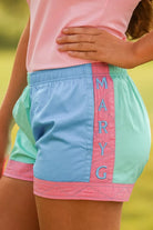 Mary G Womens Shorts, Skirts & Dresses 06 / Mint/Cornflower/Blush Womens Mary G Old School Harlequin Shorts