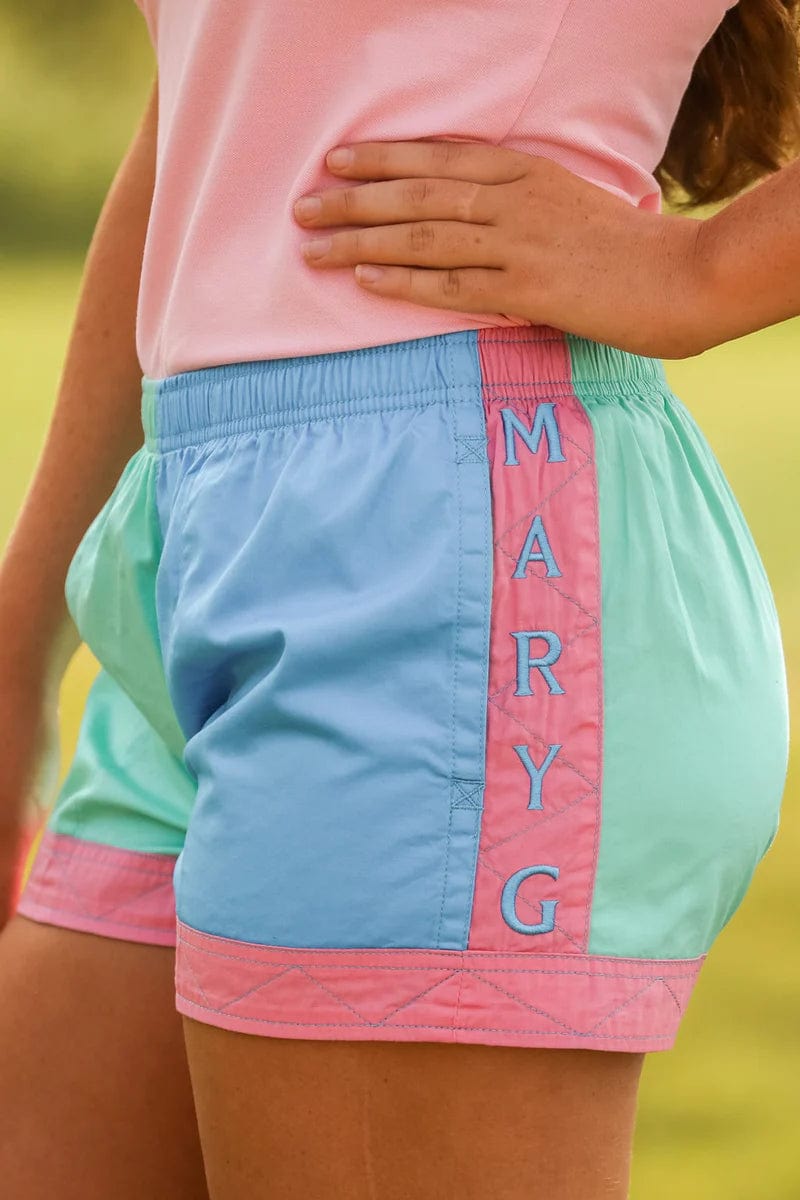 Mary G Womens Shorts, Skirts & Dresses 06 / Mint/Cornflower/Blush Womens Mary G Old School Harlequin Shorts