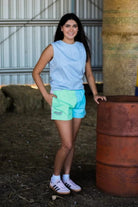 Mary G Womens Shorts, Skirts & Dresses 08 / Spearmint/Sky/Yellow/Pale Pink Mary G Shorts Womens Old School Panel